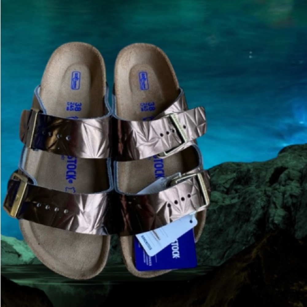 BIRKENSTOCK ARIZONA SPECTRAL TRUFFLE UNISEX SIZE 38 NARROW ( W 7, M 5 ) - Picture 9 of 15